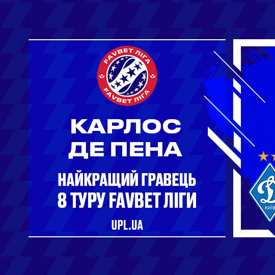 Carlos de Pena – UPL matchday 8 best player!