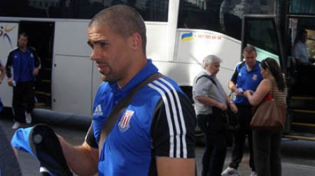 Stoke City arrive in Kyiv