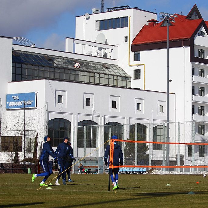 Dynamo getting ready for the game against Zoria