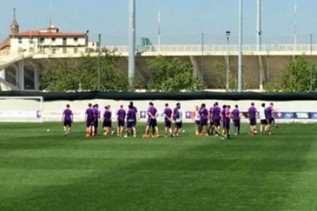 Pizarro and Borja Valero getting ready for the game against Dynamo (+ VIDEO)