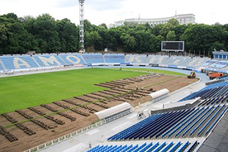 Turf change at Dynamo Stadium. New pitch of best quality!