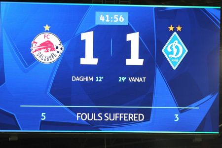 CL. RB Salzburg – Dynamo – 1:1: figures and facts