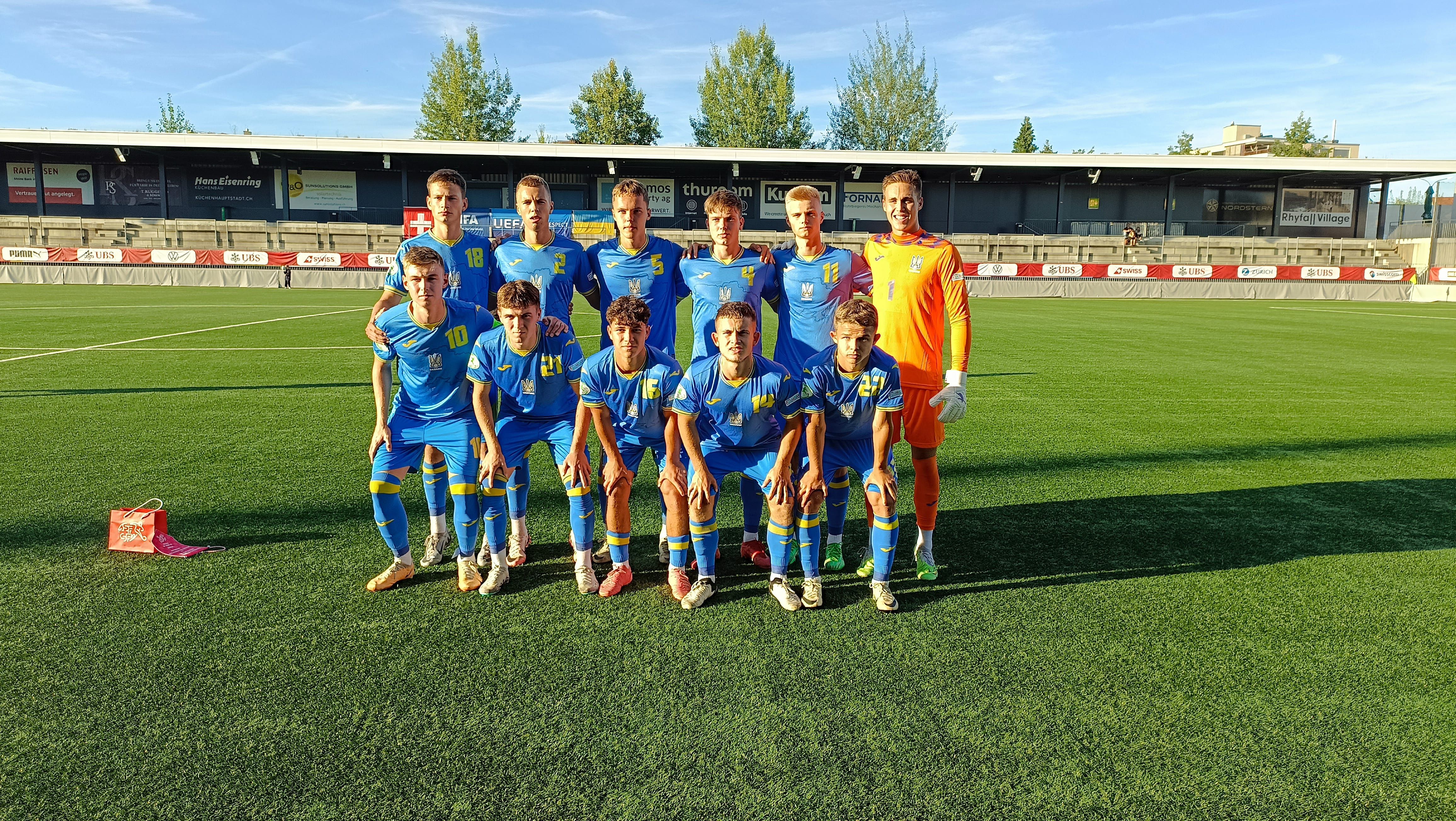 Dynamo players perform for Ukraine U19 against Switzerland