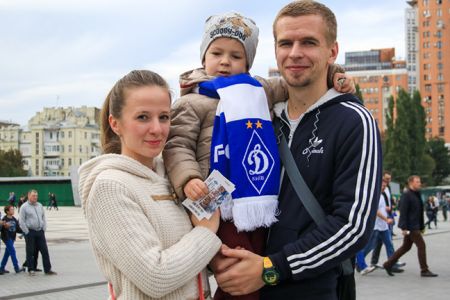 Contest winners at Dynamo match against Oleksandria