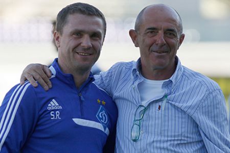 Vincenzo Pincolini wishes Dynamo luck in the match against Fiorentina