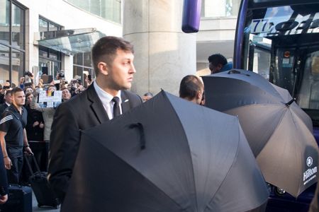 Chelsea with umbrellas in Kyiv…