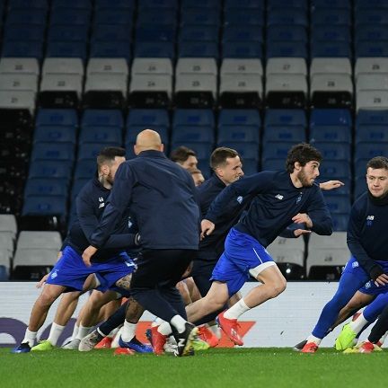 Dynamo training session at Stamford Bridge