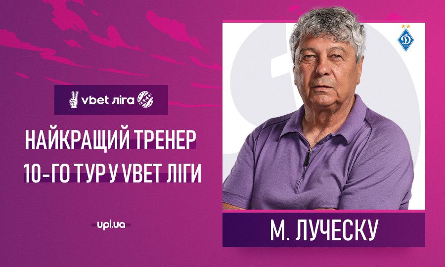 Mircea Lucescu – UPL matchday 10 best coach