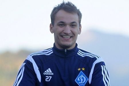 Yevhen Makarenko getting ready for the game against Chornomorets