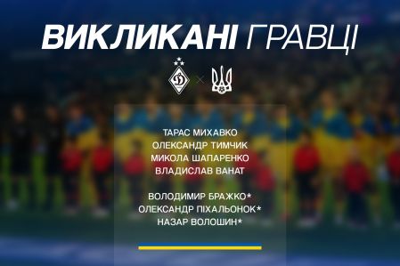 Four Dynamo players called up to the Ukraine national team for 2026 World Cup qualifiers