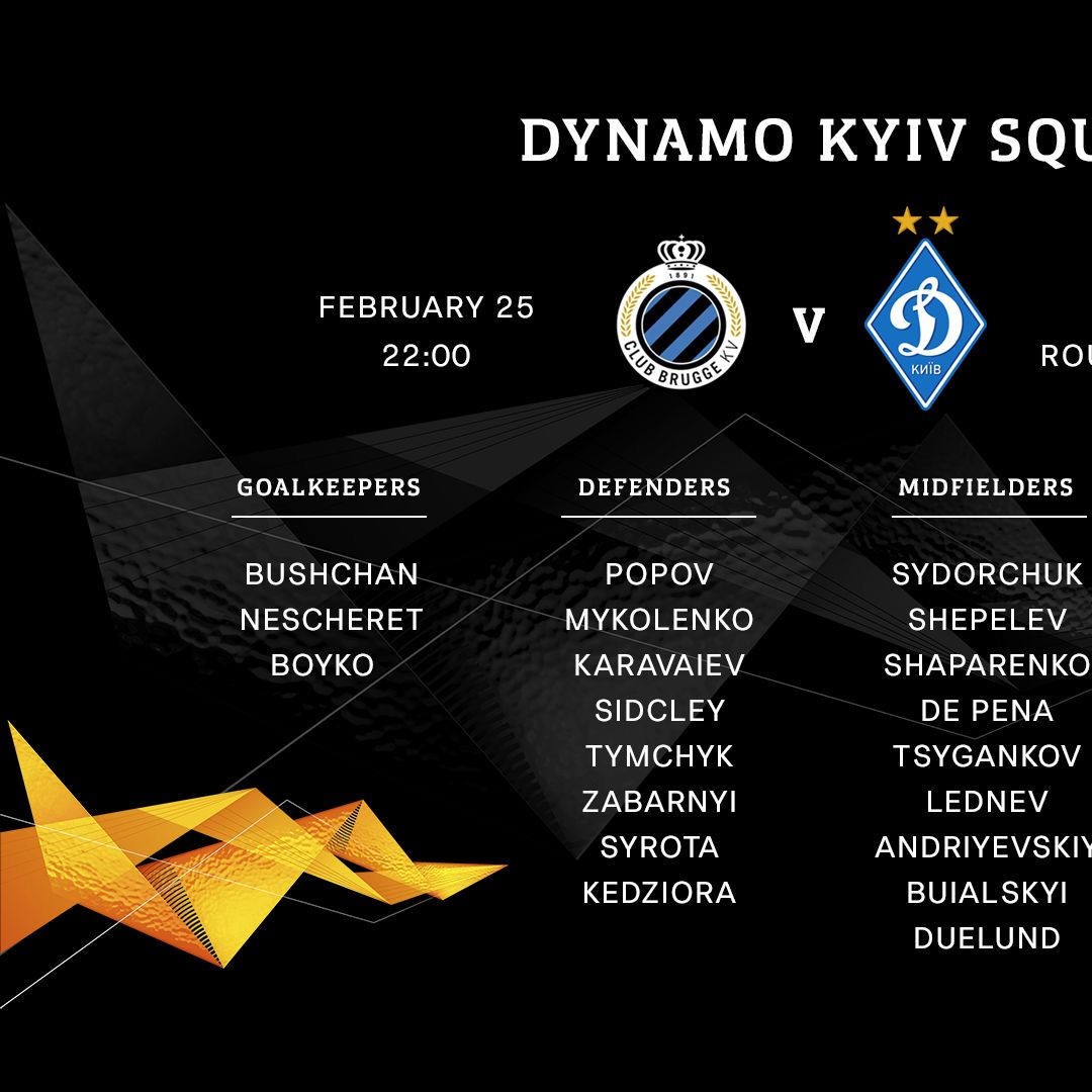 Dynamo leave for Brugge