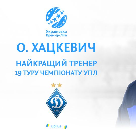 Olexandr Khatskevych – UPL matchday 19 best coach