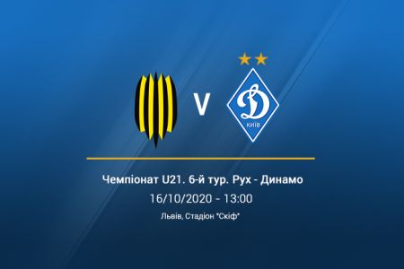 Чемпіонат U21. 6-й тур. «Рух» - «Динамо». Анонс матчу