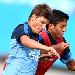 Zenit training session the day before the friendly against Dynamo