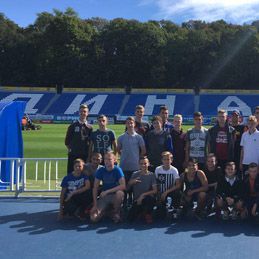 Youth team from Svitlovodsk at Dynamo Stadium