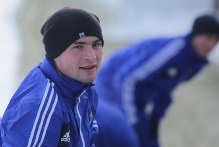 White-Blues train at Dynamo Kyiv stadium