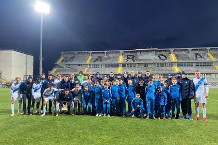 Special supporters at the match against Shkendija