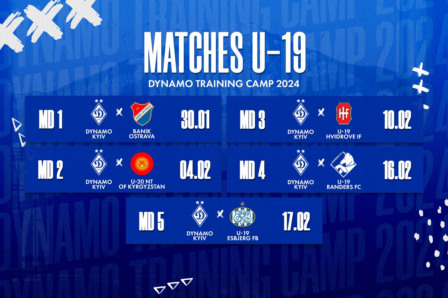 Контрольні матчі «Динамо» U19 на зимових зборах