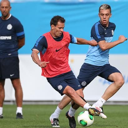 Zenit are getting ready for the second game against Dynamo in Kyiv