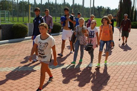 School day at training complex Dynamo Kyiv in Koncha-Zaspa