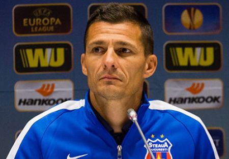 Steaua press conference before the game against Kyiv Dynamo