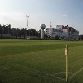 New turf of Dynamo training complex first pitch