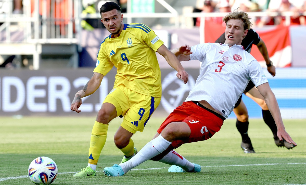 Goals by Voloshyn and Braharu don’t help Ukraine U21 beat Denmark in Euro-2025 first game